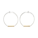 handcrafted mixed metal hoops