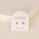 zodiac gold earrings