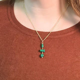 malachite shapes necklace