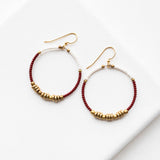 color blocked brass hoop