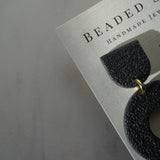 round polymer clay long dangle post earrings