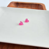 hand drawn heart studs