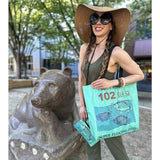 recycled feed bag shopping tote