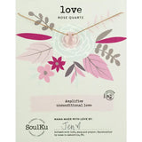 rose quartz soul-full of light necklace for love