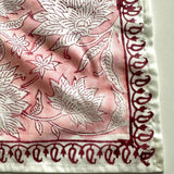 organic cotton block printed scarf