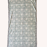 organic cotton block printed scarf