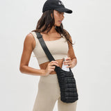 let it flow - quilted puffer water bottle crossbody