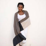 dreamsoft organic cotton travel scarf - colorblock