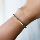 gold beaded stretch bracelets