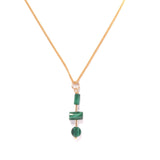 malachite shapes necklace