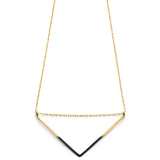 patina dipped triangle necklace