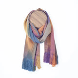 handwoven organic bamboo fringe scarf