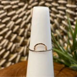 hannah mixed metal horizon stacking ring