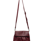 adrienne pleated flap crossbody