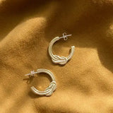 sailor knot hoop earrings