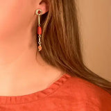 mismatched composition earrings