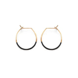 patina dipped mini hoops