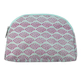 Cotton Canvas Cosmetic Case -  Toiletry Bag - Travel Pouch