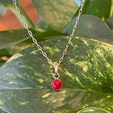carnelian tiny charm necklace
