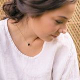 black spinel empowering necklace for she believed