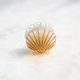 mini scallop shell hair clip