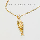 gold fish pendant necklace