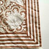 organic cotton block printed scarf