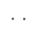 silver gemstone stud earrings