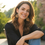 kelly circle dangle earrings