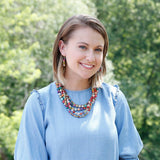 intertwining kantha necklace