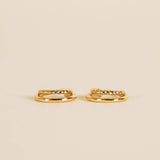 gold hoop double earring