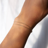 gold chain layered bracelet