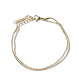 gold chain layered bracelet