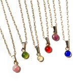 carnelian tiny charm necklace