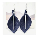 boho leaves w/ bar earrings