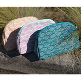 Cotton Canvas Cosmetic Case -  Toiletry Bag - Travel Pouch