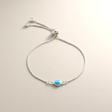 Adjustable Oval Turquoise Bracelet