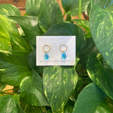 vintage glass teardrop studs