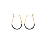 patina dipped mini hoops