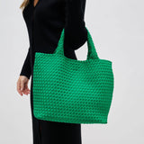 sky’s the limit - medium woven neoprene tote