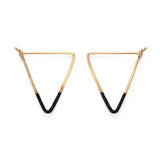 patina dipped mini hoops