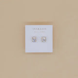 round cz gold earrings
