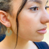 small dahlia earrings