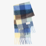 the reykjavik scarf, 100% recycled, blue & yellow