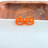 jack o' lantern pumpkin studs