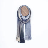 handwoven organic bamboo fringe scarf