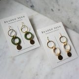 circle shape dangle minimalist hook earrings