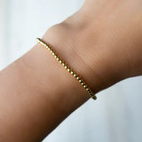 gold beaded stretch bracelets