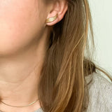 vintage swirl climber earrings