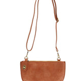 faux suede mini crossbody wristlet clutch